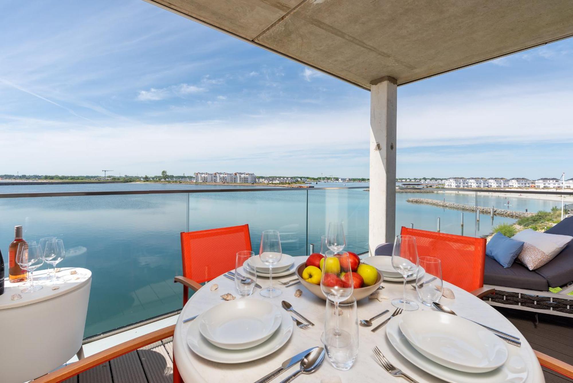 Brise- Direkt Am Wasser, Hafenblick, Fahrstuhl, Sauna, Ueberdachter Balkon Olpenitz Esterno foto
